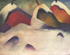 Squatting in the Snow by Franz Marc